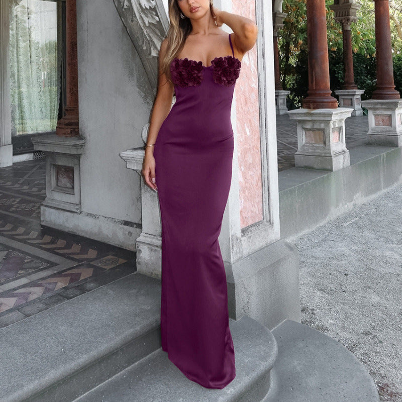 Vestido Satinado Lila Bodycon